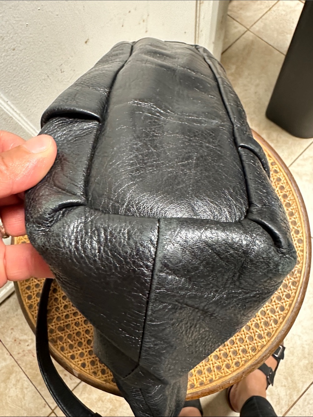 Coach Black Pebbled Leather Shoulder Hobo - Picture 12 of 14